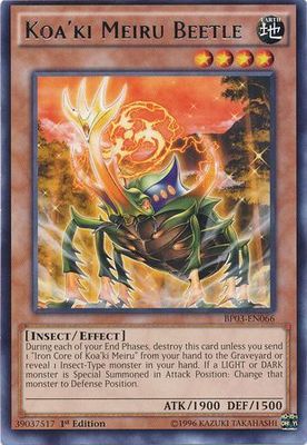 Koa&#39;ki Meiru Beetle - BP03-EN066 - Rare 1st Edition Battle Pack 3: Monster League 1st Edition Singles
