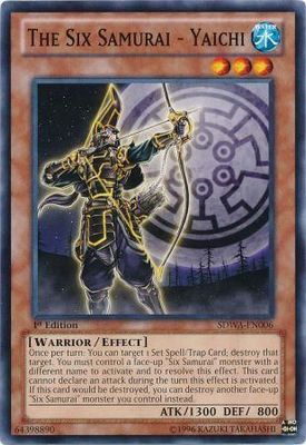The Six Samurai - Yaichi - SDWA-EN006 - Common 1st Edition Structure Deck: Samurai Warlords 1st Edition Singles