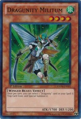 Dragunity Militum - HA04-EN011 - Super Rare 1st Edition Hidden Arsenal 4: Trishula&#39;s Triumph [HA04] 1st Edition Singles