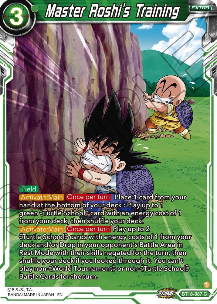 Master Roshi&#39;s Training - Dawn of the Z-Legends (DBS-B18) Dawn of the Z-Legends