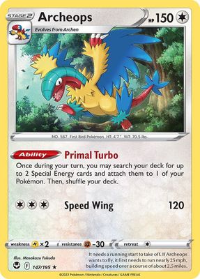 Archeops - 147/195 - Rare Theme Deck Exclusive Pokemon Theme Deck Exclusives (Español) LEAGUE
