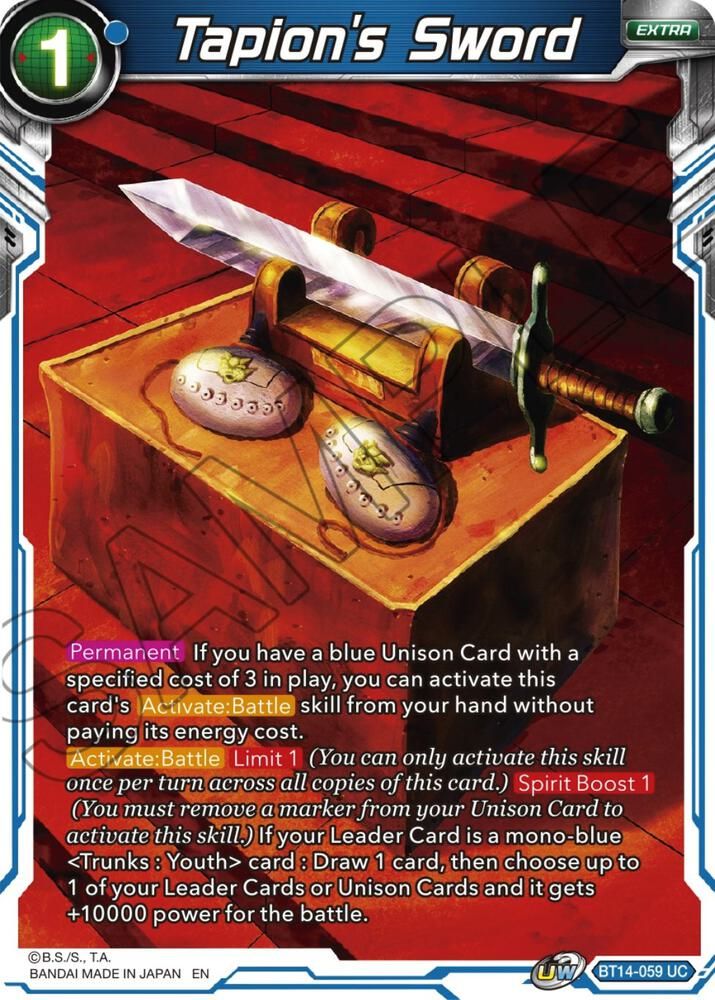 Tapion&#39;s Sword - Cross Spirits (DBS-B14) Cross Spirits/ Foil