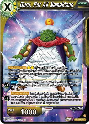 Guru, For All Namekians - Fighter&#39;s Ambition (DBS-B19) Fighter&#39;s Ambition