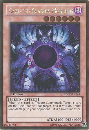Caius the Shadow Monarch - PGLD-EN066 - Gold Rare 1st Edition Premium Gold 1st Edition Singles