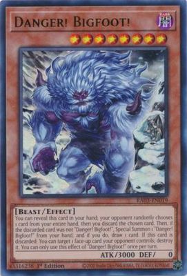 Danger! Bigfoot! (Alternate Artwork) - RA03-EN019 - Ultra Rare 1st Edition Quarter Century Bonanza 1st Edition Singles