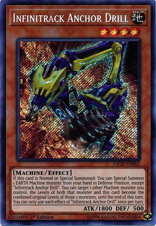 Infinitrack Anchor Drill - INCH-EN002 - Secret Rare 1st Edition The Infinity Chasers Singles