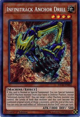 Infinitrack Anchor Drill - INCH-EN002 - Secret Rare 1st Edition The Infinity Chasers Singles