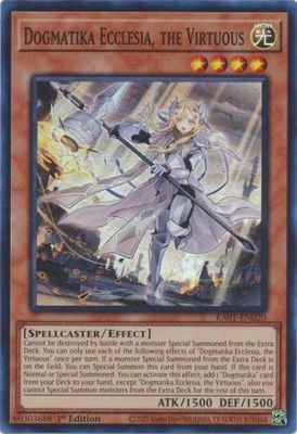 Dogmatika Ecclesia, the Virtuous - RA01-EN020 - Super Rare 1st Edition 25th Anniversary Rarity Collection Singles