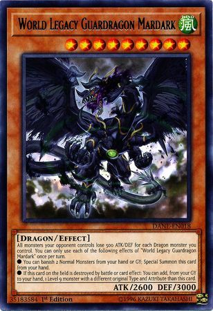 World Legacy Guardragon Mardark - DANE-EN018 - Rare 1st Edition Dark Neostorm 1st Edition Singles