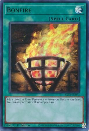 Bonfire - RA03-EN073 - Ultra Rare 1st Edition Quarter Century Bonanza 1st Edition Singles