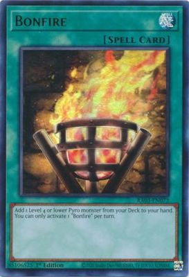 Bonfire - RA03-EN073 - Ultra Rare 1st Edition Quarter Century Bonanza 1st Edition Singles