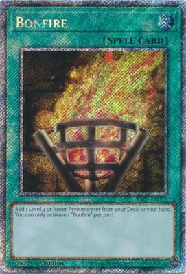 Bonfire - RA03-EN073 - Platinum Secret Rare 1st Edition Quarter Century Bonanza 1st Edition Singles
