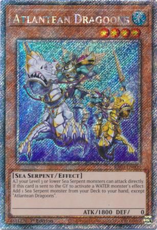 Atlantean Dragoons - RA03-EN006 - Platinum Secret Rare 1st Edition Quarter Century Bonanza 1st Edition Singles