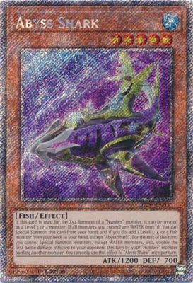 Abyss Shark - RA03-EN030 - Platinum Secret Rare 1st Edition Quarter Century Bonanza 1st Edition Singles