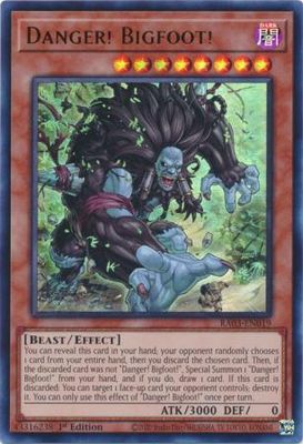 Danger! Bigfoot! - RA03-EN019 - Ultra Rare 1st Edition Quarter Century Bonanza 1st Edition Singles