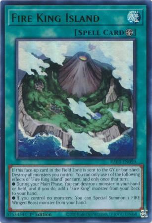 Fire King Island - RA03-EN059 - Ultra Rare 1st Edition Quarter Century Bonanza 1st Edition Singles