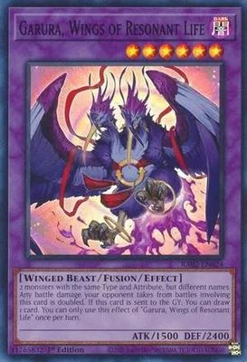 Garura, Wings of Resonant Life - RA02-EN024 - Super Rare 1st Edition Rarity Collection II Singles