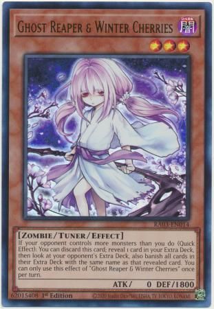 SH Ghost Reaper &amp; Winter Cherries (Alt Art) - RA03-EN014 - Ultra Rare 1st Edition Quarter Century Bonanza 1st Edition Singles