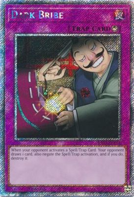 Dark Bribe - RA03-EN187 - Platinum Secret Rare 1st Edition Quarter Century Bonanza 1st Edition Singles