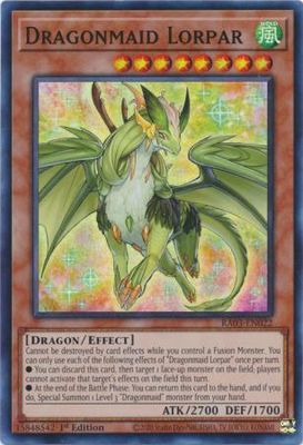 Dragonmaid Lorpar - RA03-EN022 - Super Rare 1st Edition Quarter Century Bonanza 1st Edition Singles