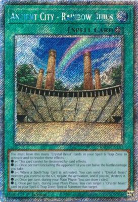 Ancient City - Rainbow Ruins - RA03-EN181 - Platinum Secret Rare 1st Edition Quarter Century Bonanza 1st Edition Singles