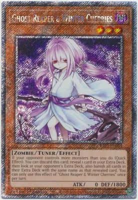 SH Ghost Reaper &amp; Winter Cherries (Alt Art) - RA03-EN014 - Plat Secret Rare 1st Edition Quarter Century Bonanza 1st Edition Singles