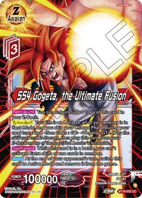 SS4 Gogeta, the Ultimate Fusion - Dawn of the Z-Legends (DBS-B18) Dawn of the Z-Legends