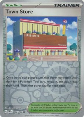 Town Store - 196/197 - Common Reverse Holo Scarlet &amp; Violet: Obsidian Flames Reverse Holo Singles