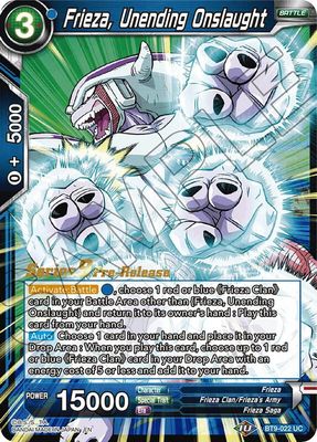 Frieza, Unending Onslaught - Universal Onslaught Pre-Release Cards (DBS-B09PRE) Universal Onslaught Pre-Release Cards