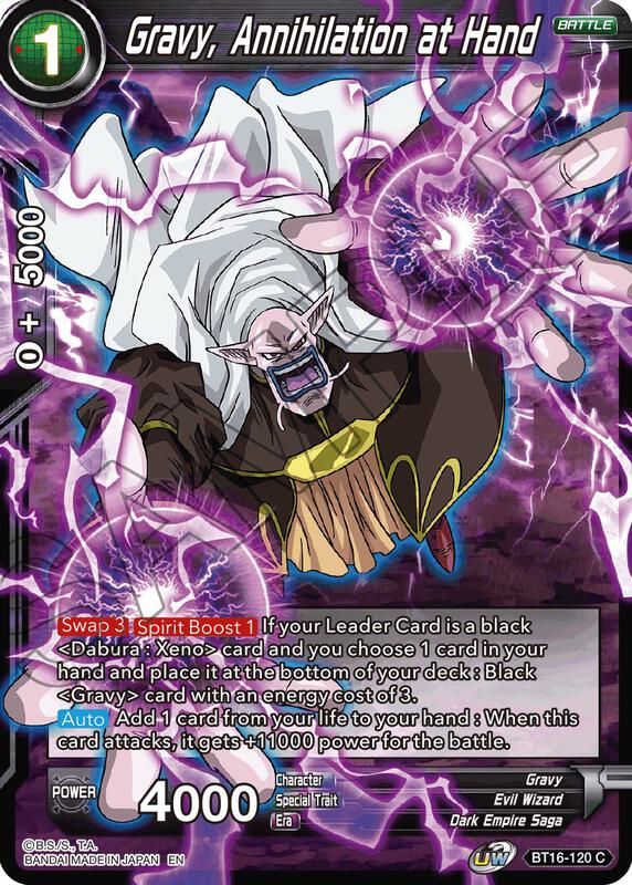 Gravy, Annihilation at Hand - Realm of the Gods (DBS-B16) Realm of the Gods, Foil
