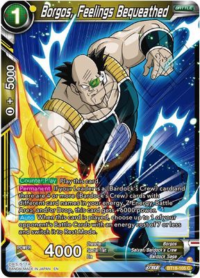 Borgos, Feelings Bequeathed - Dawn of the Z-Legends (DBS-B18) Dawn of the Z-Legends