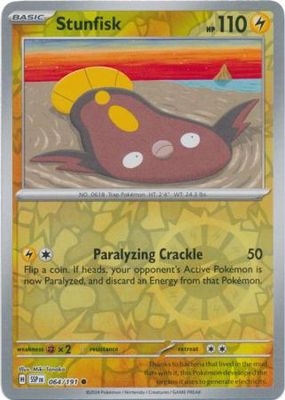 Stunfisk - 064/191 - Common Reverse Holo Scarlet &amp; Violet: Surging Sparks Reverse Singles