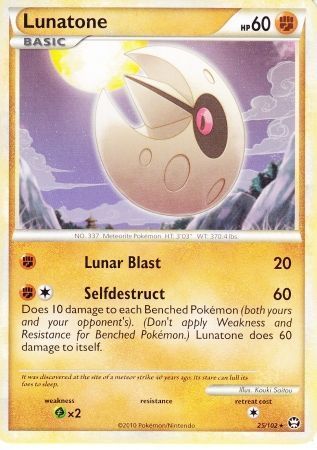 Lunatone - 25/102 - Rare HGSS - Triumphant Singles