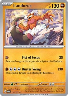 Landorus - 110/191 - Holo Rare Scarlet &amp; Violet: Surging Sparks Singles