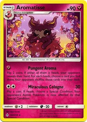 Aromatisse - 142/214 - Rare Sun &amp; Moon: Unbroken Bonds Singles