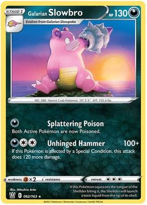 Galarian Slowbro - 092/163 - Rare Sword &amp; Shield: Battle Styles Singles