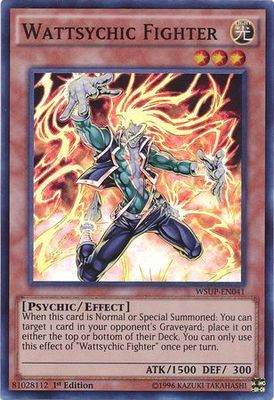 Wattsychic Fighter - WSUP-EN041 - Super Rare 1st Edition YuGiOh World Superstars 1st Edition Singles (espanol)