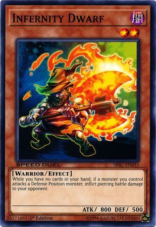 Infernity Dwarf - SBSC-EN035 - Common 1st Edition Speed Duel: Scars of Battle Singles