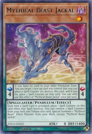 Mythical Beast Jackal - EXFO-EN022 - Rare 1st Edition Extreme Force [EXFO] 1st Edition Singles (espanol)