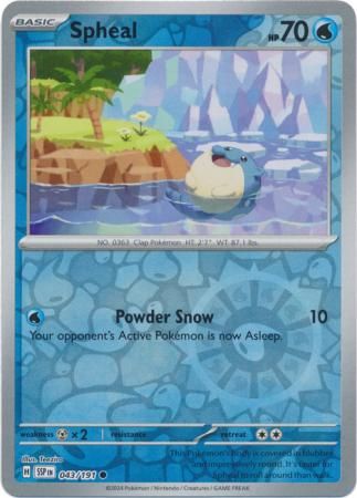 Spheal - 043/191 - Common Reverse Holo Scarlet &amp; Violet: Surging Sparks Reverse Singles