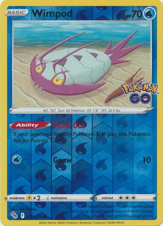 Wimpod - 025/078 - Common Reverse Holo Pokemon Go Reverse Holo Singles