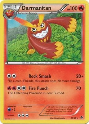 Darmanitan - 21/98 - Rare Black &amp; White 2: Emerging Powers Singles