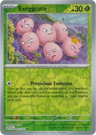 Exeggcute - 001/191 - Common Reverse Holo Scarlet &amp; Violet: Surging Sparks Reverse Singles