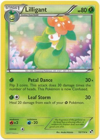 Lilligant - 10/114 - Rare Black &amp; White 1: (Base Set) Singles