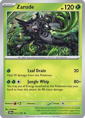 Zarude - 011/191 - Holo Rare Scarlet &amp; Violet: Surging Sparks Singles