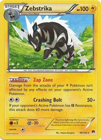 Zebstrika - 49/122 - Rare XY: Breakpoint Singles