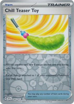 Chill Teaser Toy - 166/191 - Uncommon Reverse Holo Scarlet &amp; Violet: Surging Sparks Reverse Singles