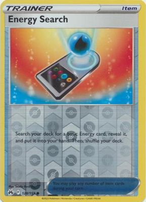 Energy Search - 128/159 - Common Reverse Holo Crown Zenith Reverse Holo Singles