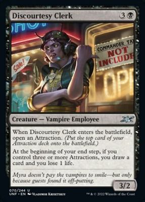 Discourtesy Clerk 070/244 Unfinity Singles