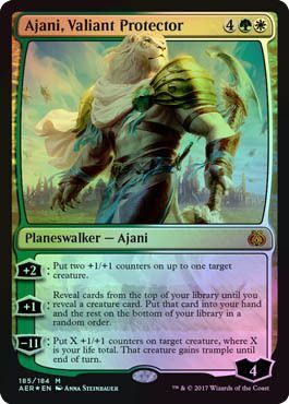 Ajani, Valiant Protector 185/184 - Foil Planeswalker Deck Exclusive Aether Revolt Singles